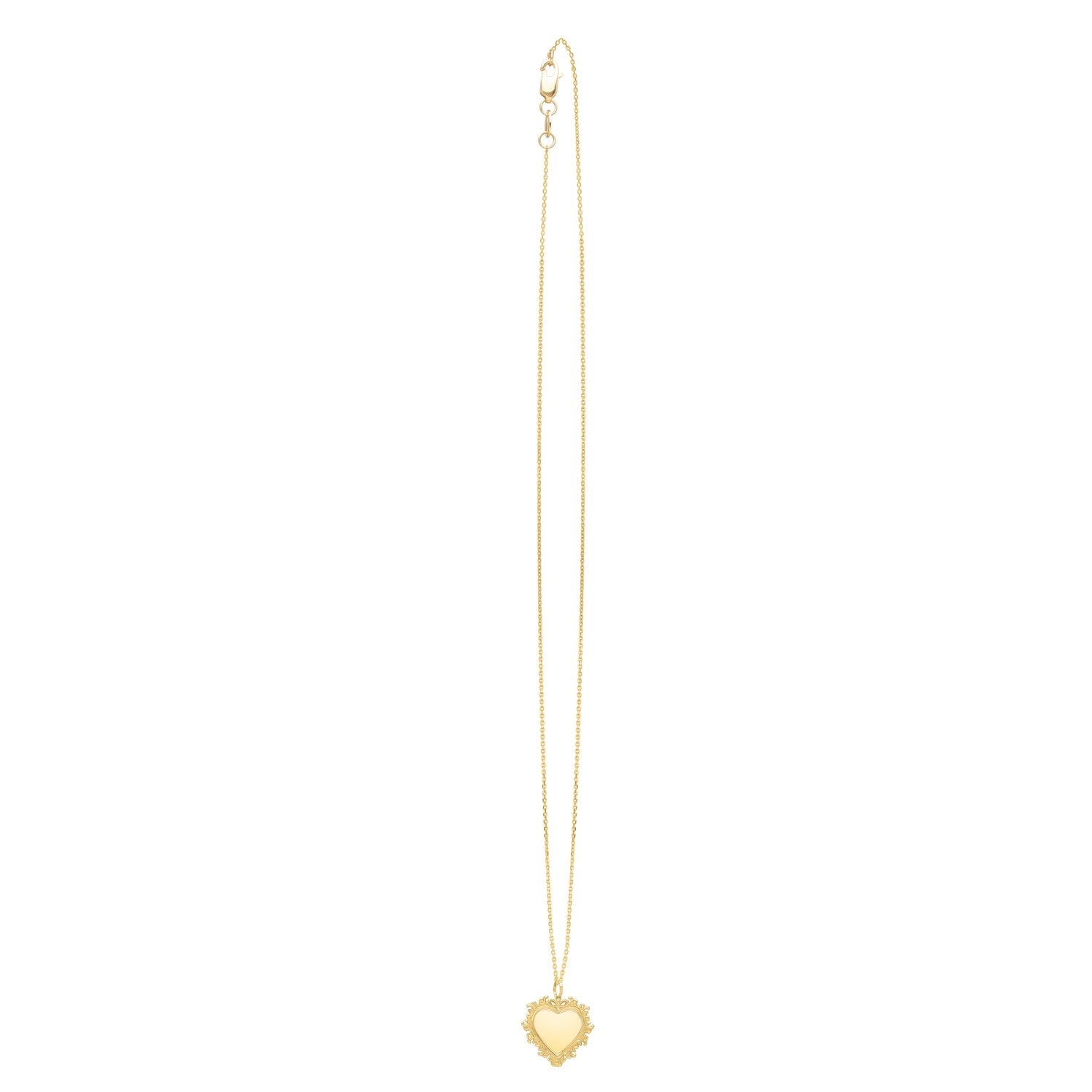 Baroque Heart Necklace in 14K Yellow Gold for Women | Yene store 