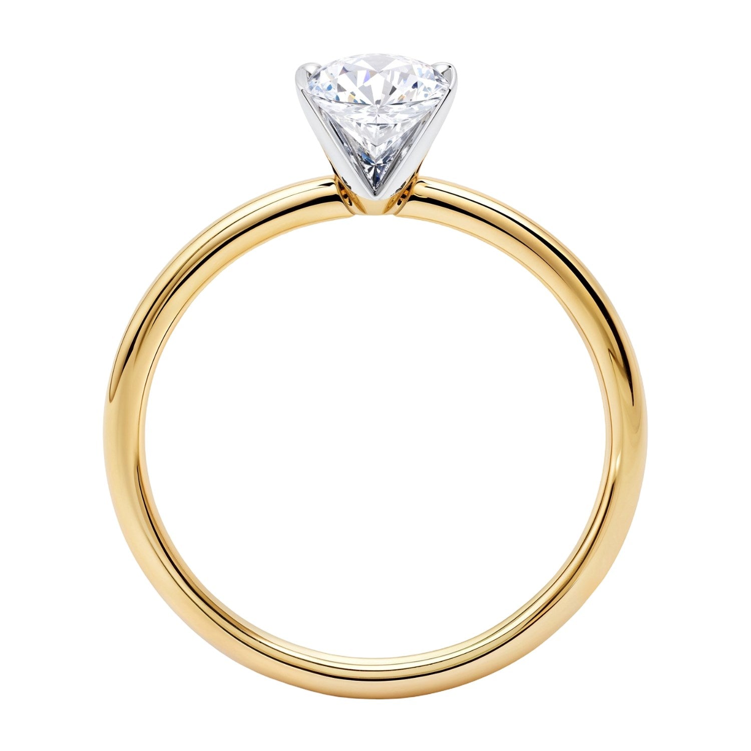 1 Carat Oval Lab Grown IGI G/VS1 Diamond Solitaire Ring in 14K Yellow Gold for Women  | Yene Store 

