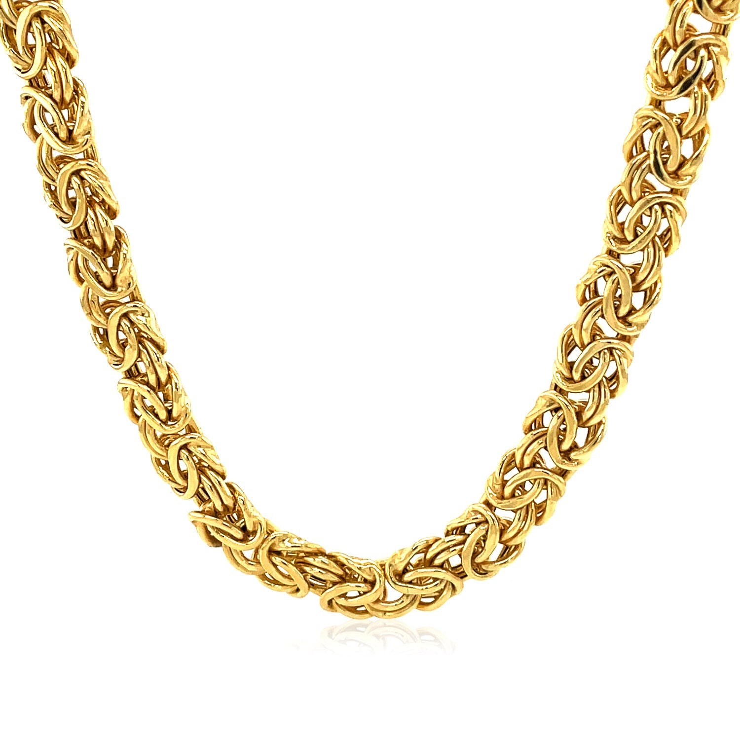 14k Yellow Gold Byzantine Motif Chain Necklace for Women | Yene Store 