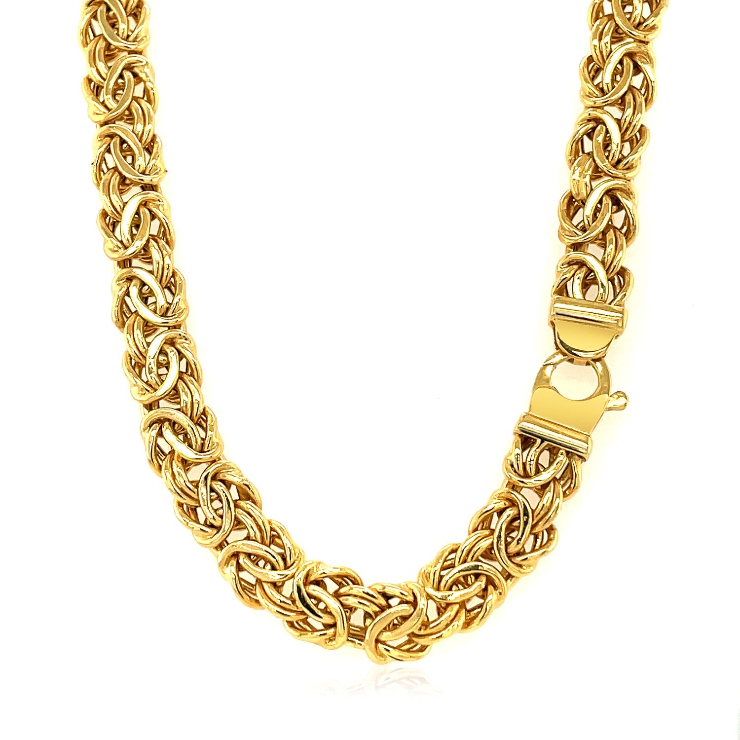 14k Yellow Gold Byzantine Motif Chain Necklace for Women | Yene Store 
