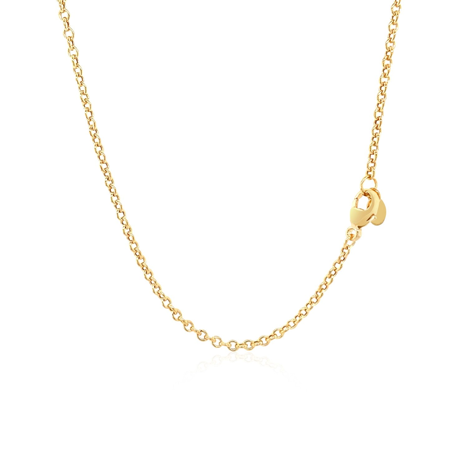 14k Yellow Gold Chain Necklace with Polished Knot for Women | Yene Store 
