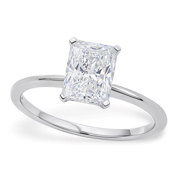 2 Carat Radiant Lab Grown IGI G/VS1 Diamond Solitaire Ring in 14K White Gold for Women | Yene Store