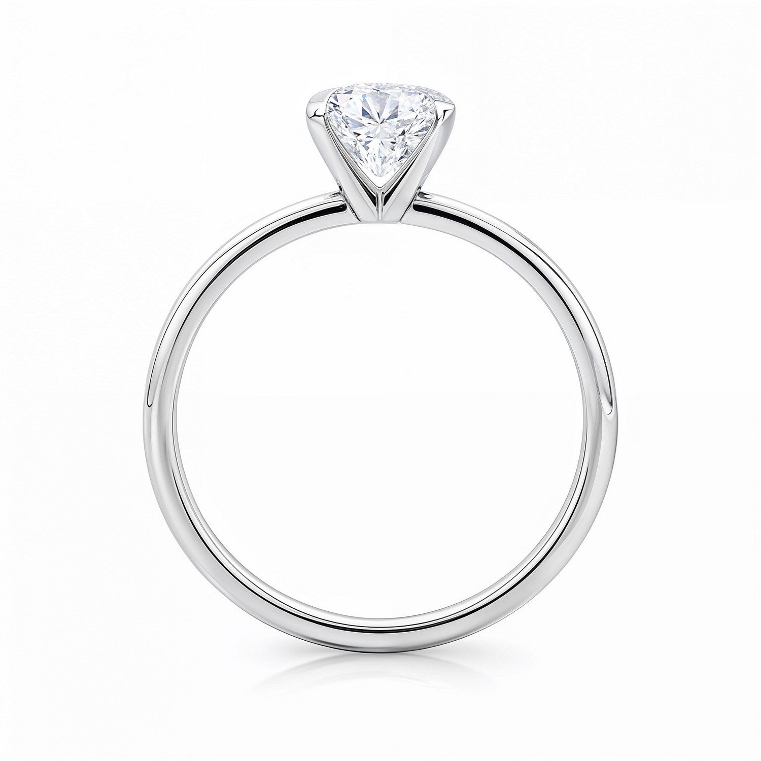 2 Carat Radiant Lab Grown IGI G/VS1 Diamond Solitaire Ring in 14K White Gold for Women | Yene Store