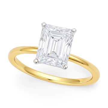 2 Carat Radiant Lab Grown IGI G/VS1 Diamond Solitaire Ring in 14K Yellow Gold for Women | Yene store