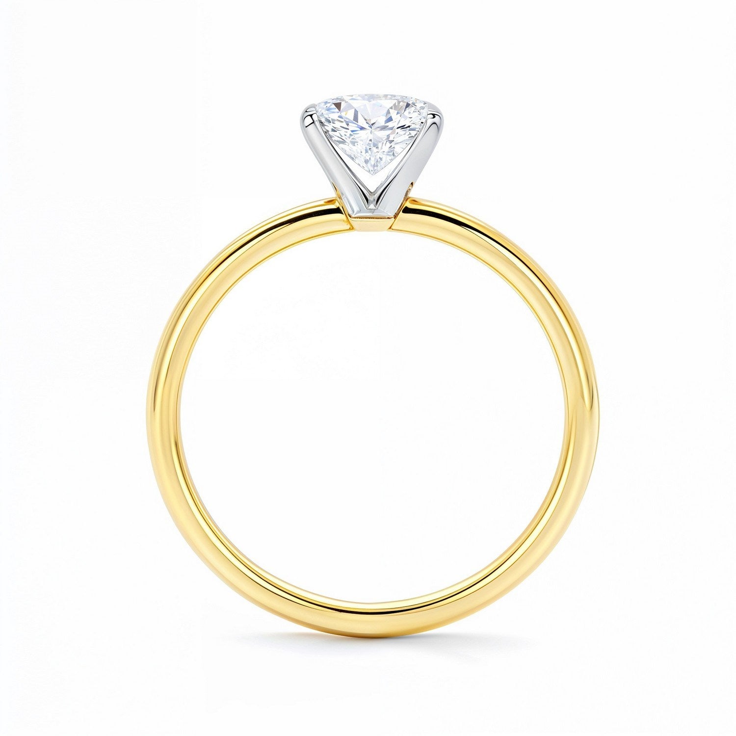 2 Carat Radiant Lab Grown IGI G/VS1 Diamond Solitaire Ring in 14K Yellow Gold for Women | Yene store