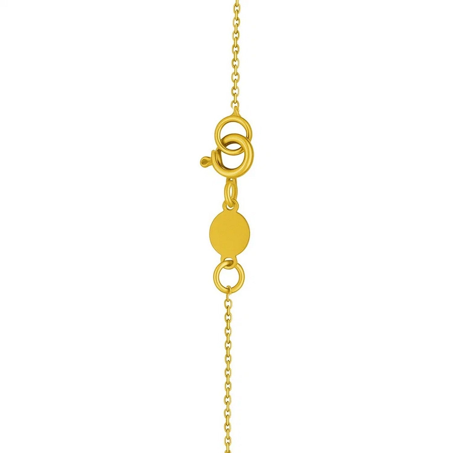 14K Yellow Gold Mini Diamond C Initial Pendant Necklace for Women | Yene Store