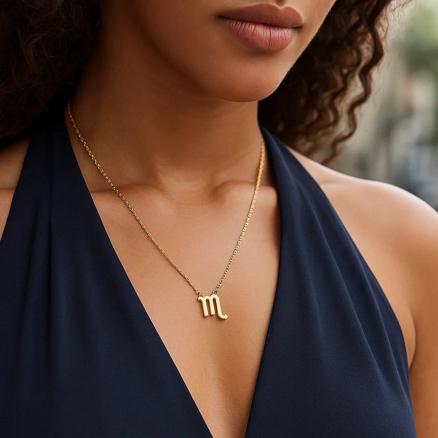 14K Yellow Gold Scorpio Necklace for Women | Yene Store 