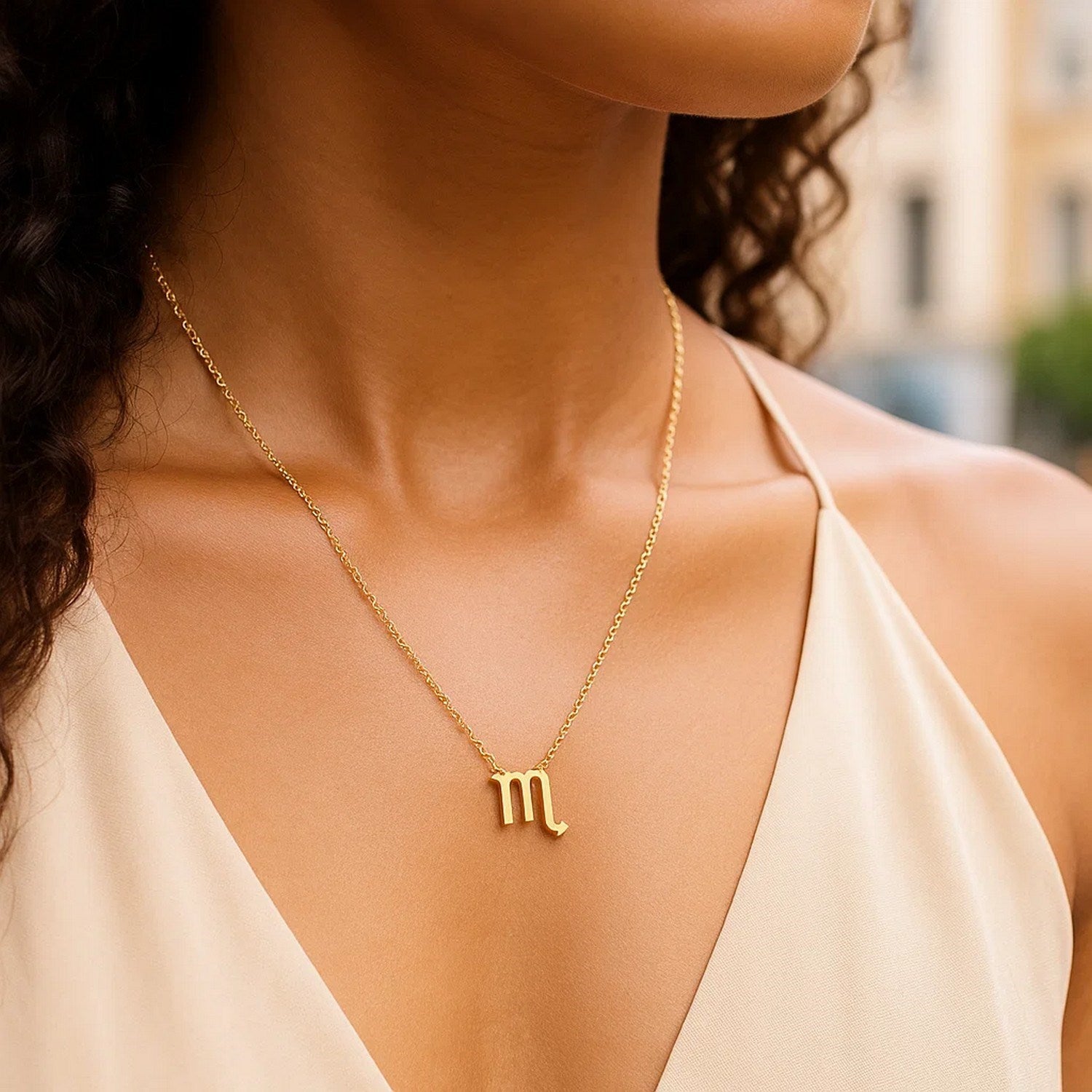 14K Yellow Gold Scorpio Necklace for Women | Yene Store 