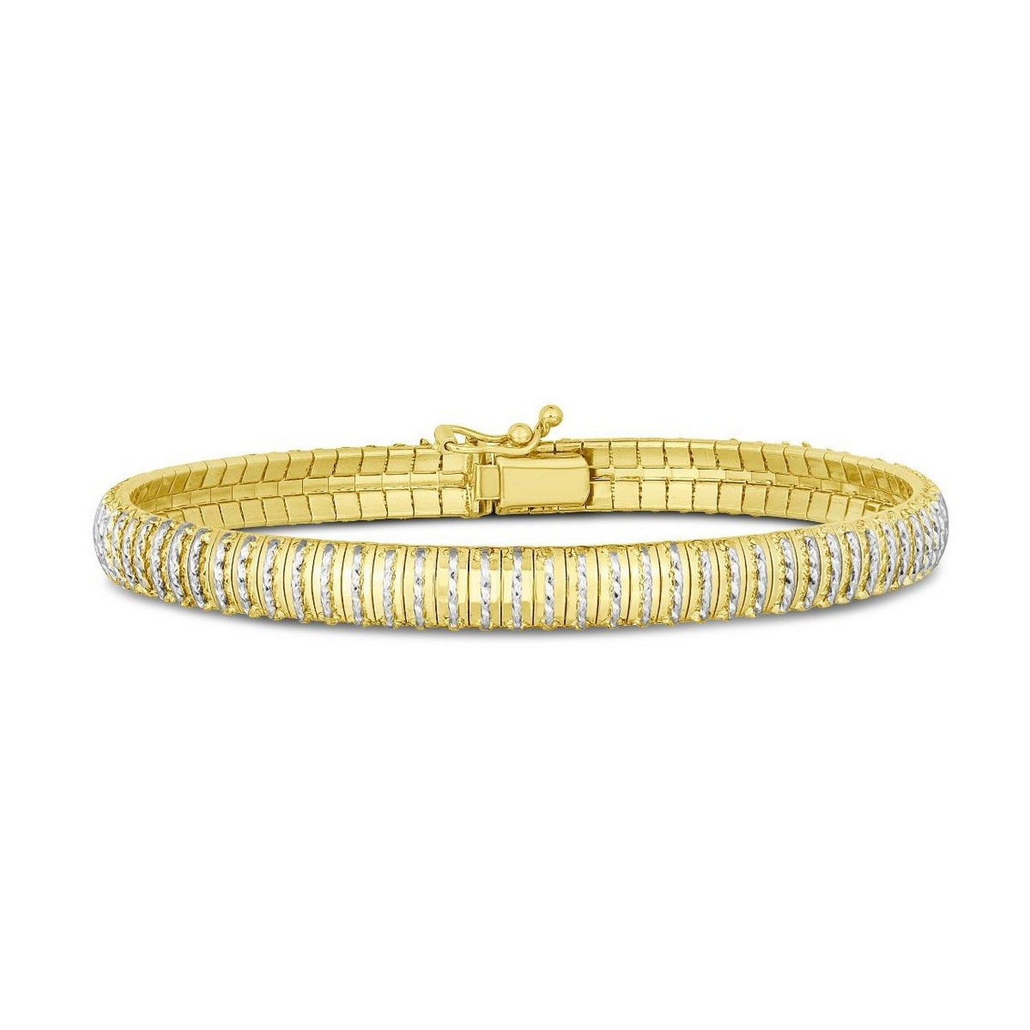 14k Yellow Gold Diamante Flex Bracelet (5.80 mm) for Women | Yene Store
