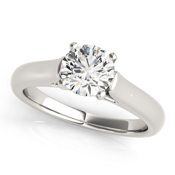14k White Gold Cathedral Design Solitaire Diamond Engagement Ring for Women | Yenestore 
