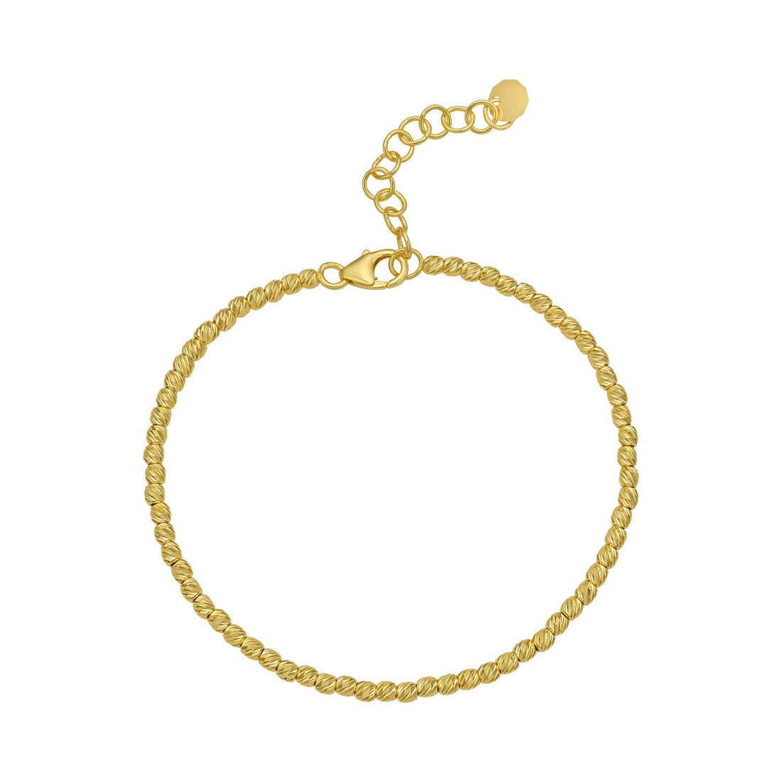 14K Yellow Gold Bead Chain Bracelet (2.30 mm) for Women | Yene store 