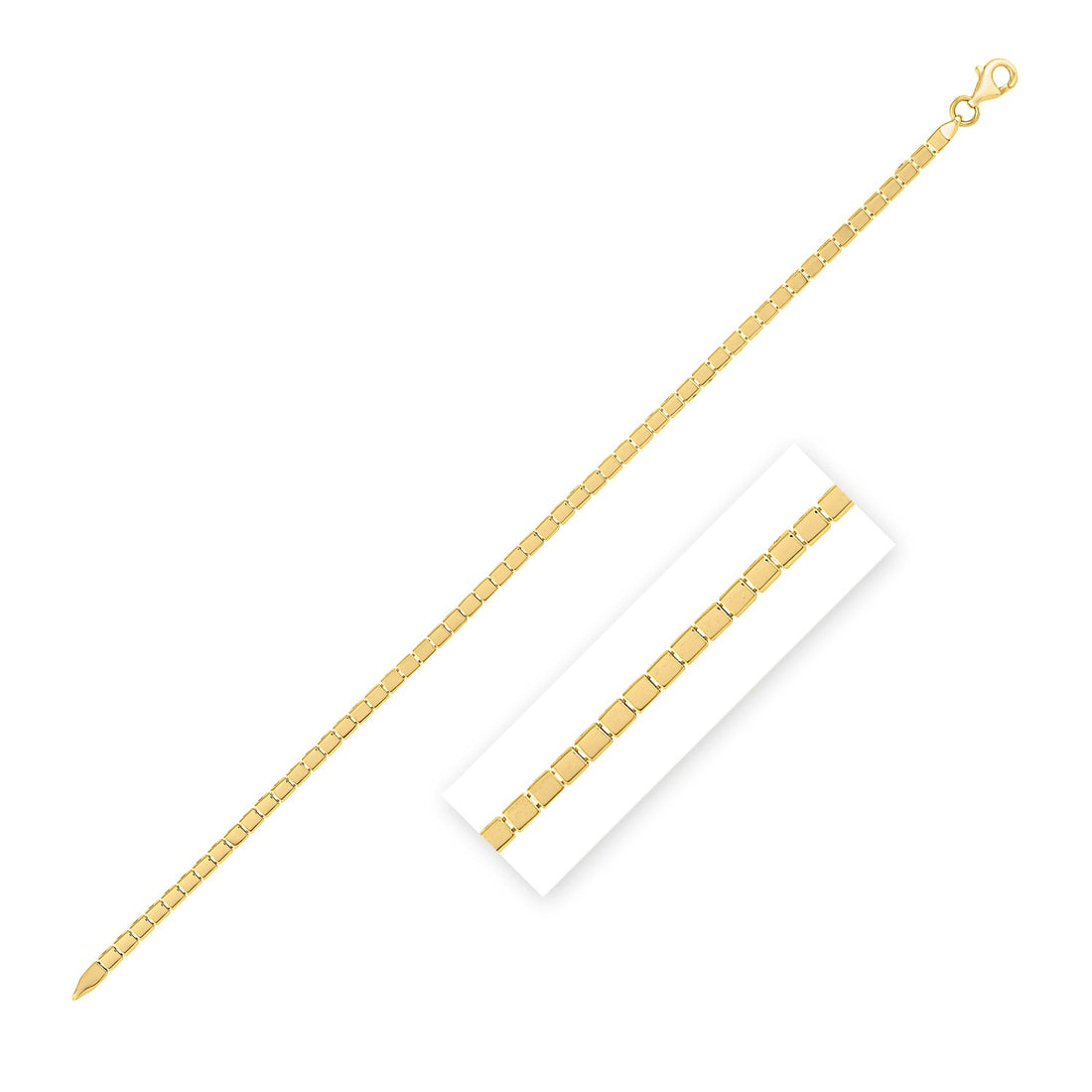 Mini Cube Bracelet in 14K Yellow Gold (2.60 mm) for Women | Yene Store    

