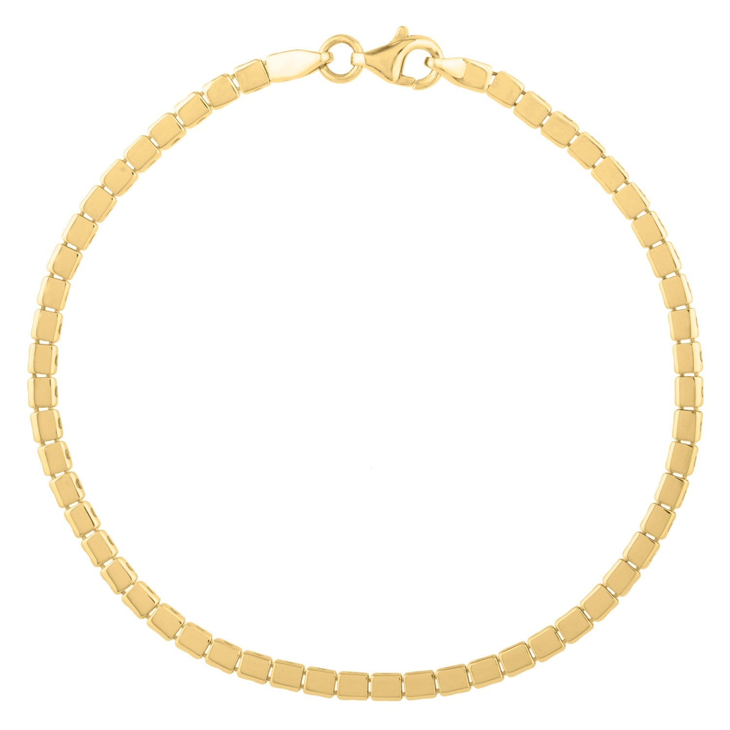 Mini Cube Bracelet in 14K Yellow Gold (2.60 mm) for Women | Yene Store    

