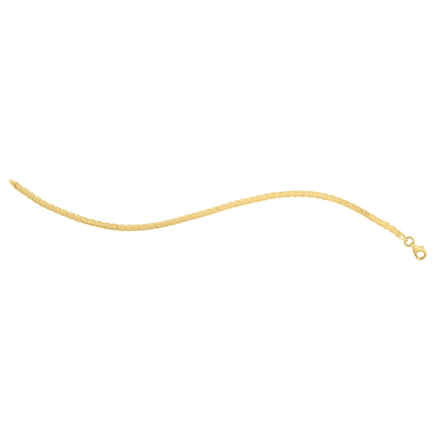 Mini Cube Bracelet in 14K Yellow Gold (2.60 mm) for Women | Yene Store    
