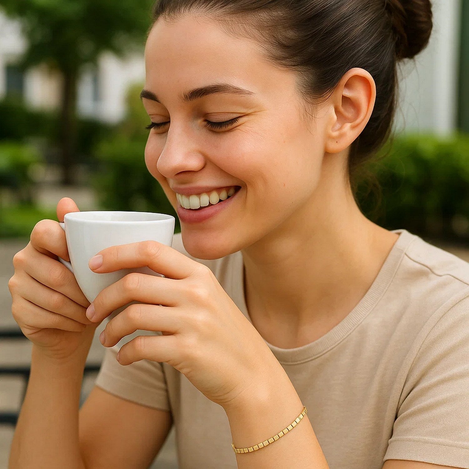 Mini Cube Bracelet in 14K Yellow Gold (2.60 mm) for Women | Yene Store    
