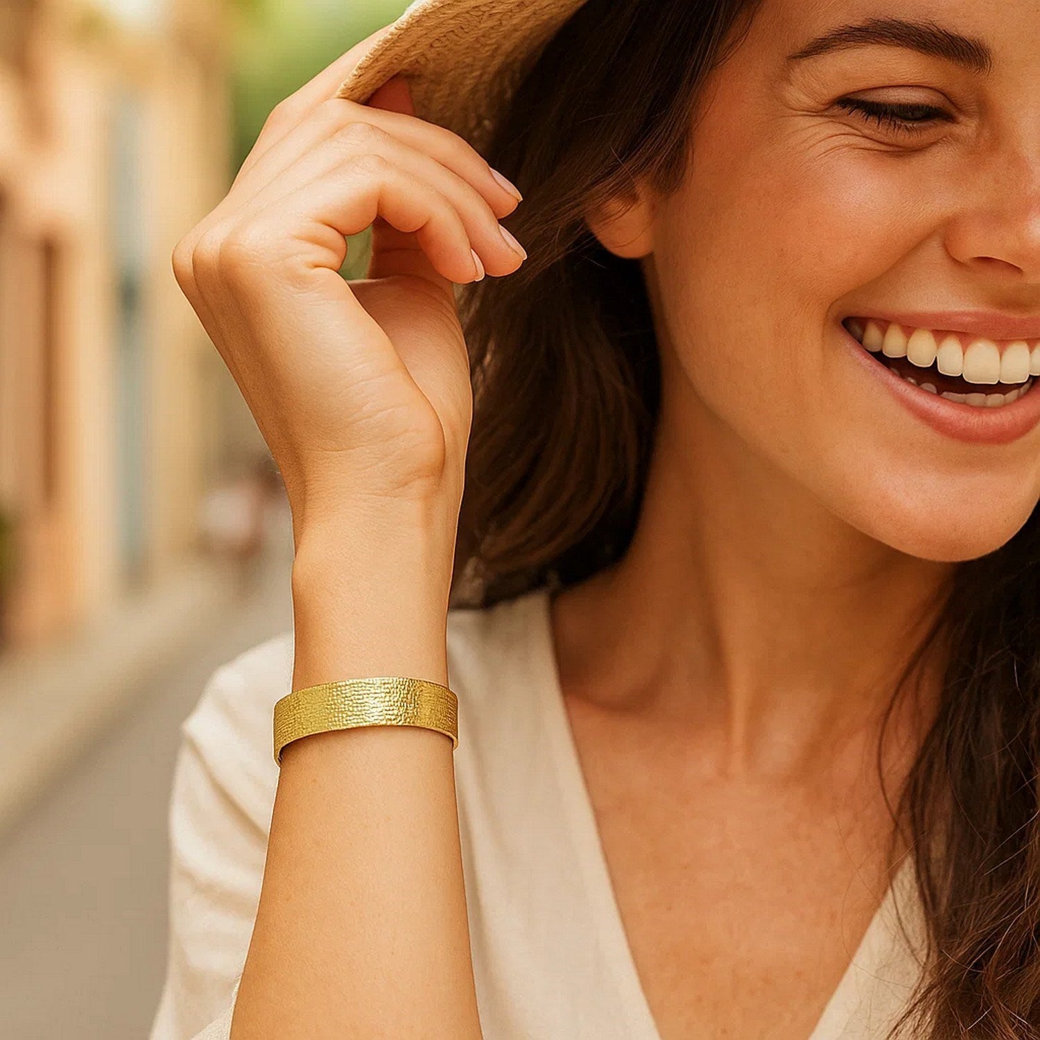 Glacier Bracelet in 14K Yellow Gold (17.90 mm) for Women | Yene Store 