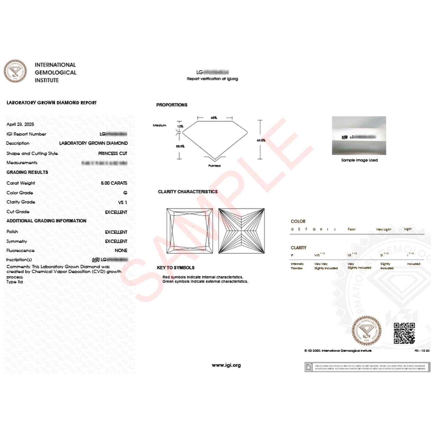 5 Carat Princess Lab Grown IGI G/VS1 Diamond Solitaire Ring in 14K Yellow Gold for Women | Yene Store 
