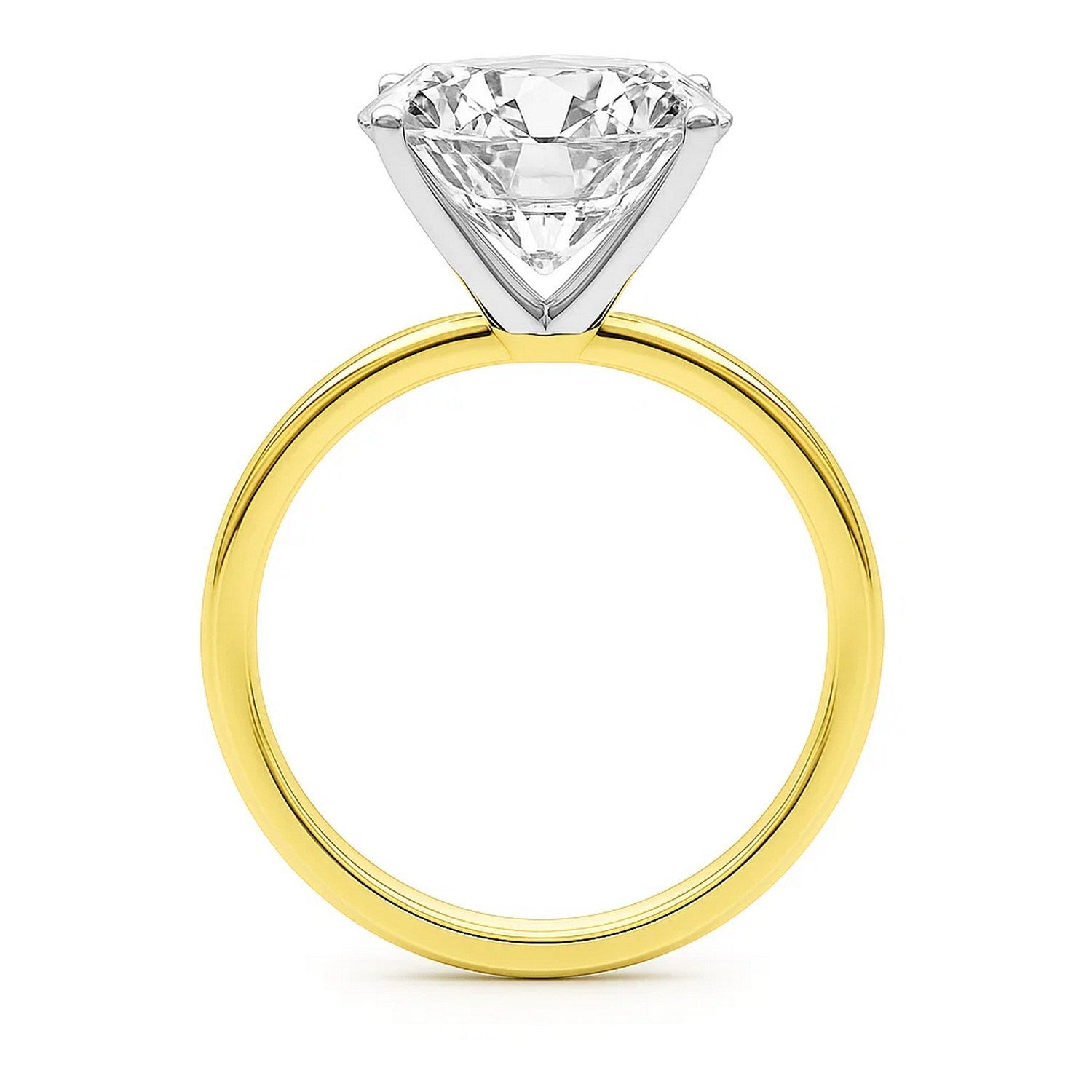 5 Carat Princess Lab Grown IGI G/VS1 Diamond Solitaire Ring in 14K Yellow Gold for Women | Yene Store 
