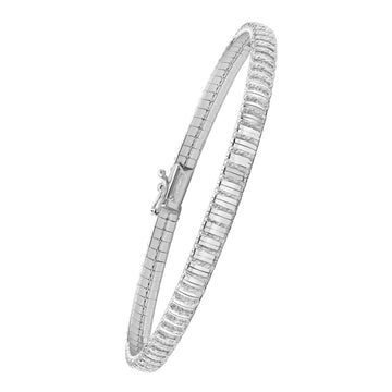 14K White Gold Mini Diamante Bracelet (4.00 mm) for Women | Yene Store