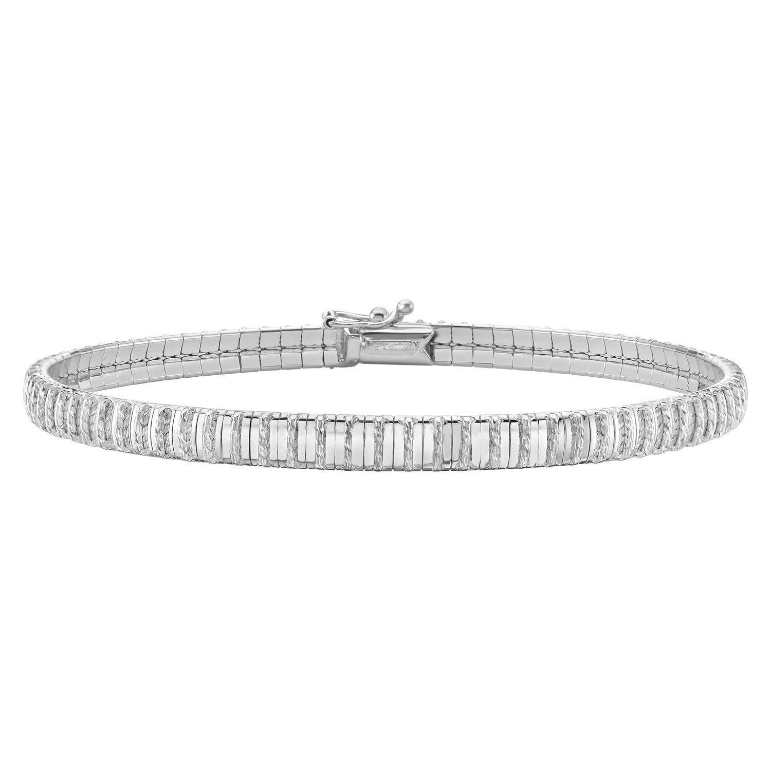 14K White Gold Mini Diamante Bracelet (4.00 mm) for Women | Yene Store