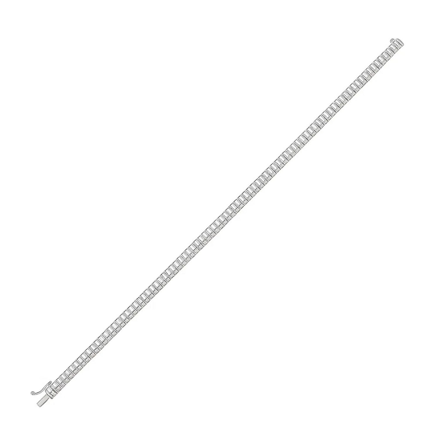 14K White Gold Mini Diamante Bracelet (4.00 mm) for Women | Yene Store