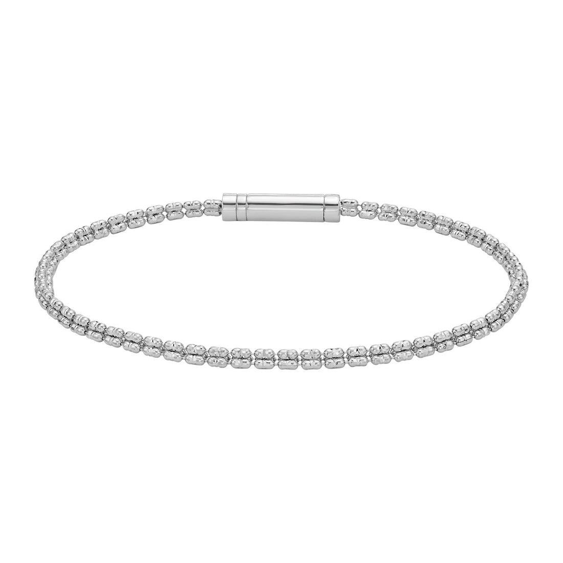 14K White Gold Fancy Ice Chain Bracelet (2.70 mm) for Women | yene Store 