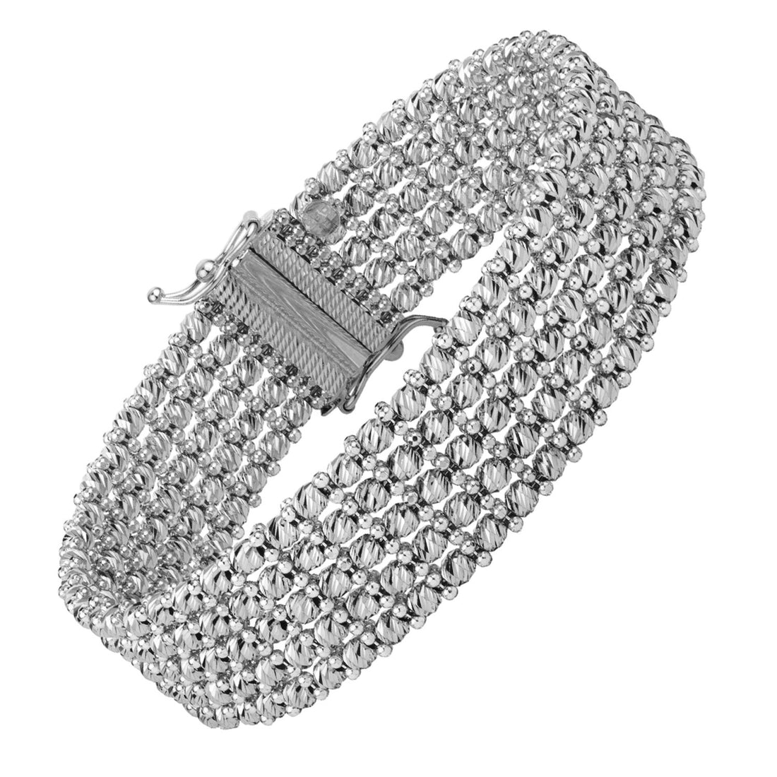 Medium Red Carpet Bracelet in 14K White Gold (14.10 mm) for Women | Yene Store 