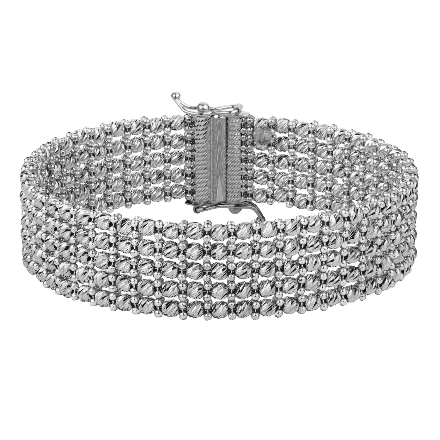 Medium Red Carpet Bracelet in 14K White Gold (14.10 mm) for Women | Yene Store 