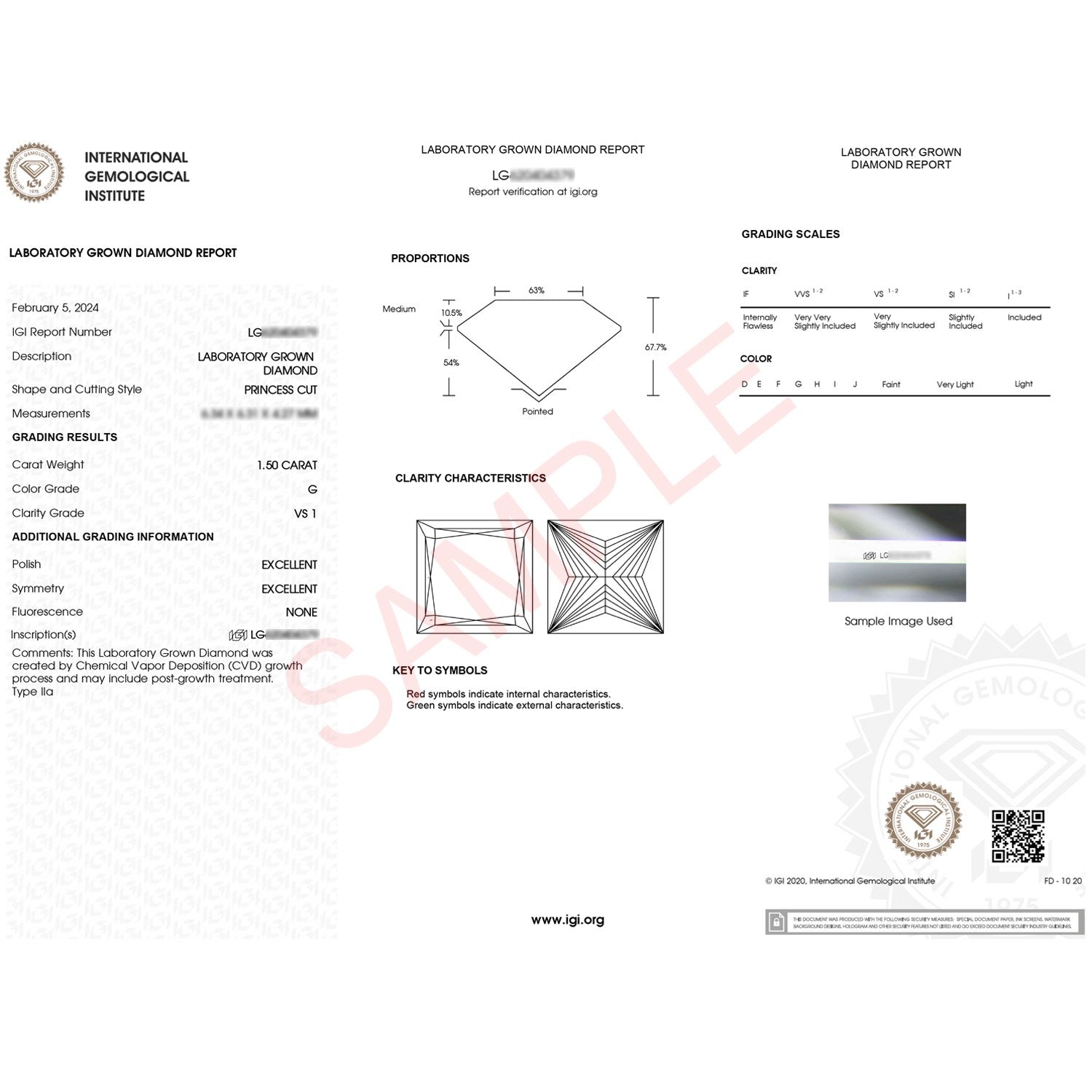 1.50Ct Princess Lab Grown IGI G/VS1 Diamond Ring in 14K White Gold for Women | Yene Store 