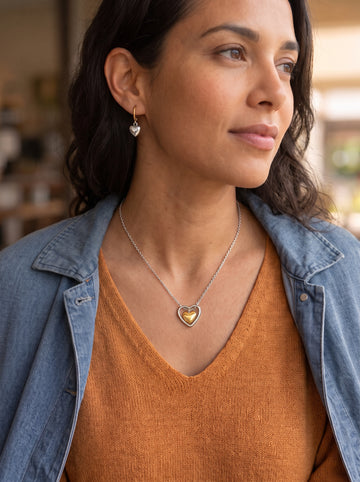 Two Hearts Pendant Necklace