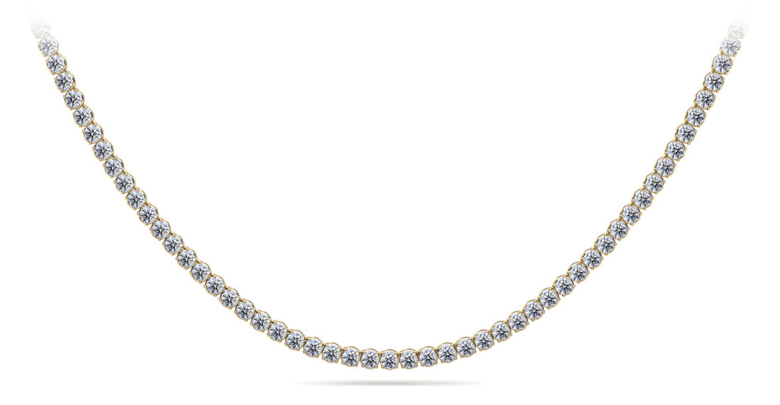 4.98 cttw Timeless Dreams Riviera Diamond Tennis Necklace 14K Yellow Gold for women | Yenestore 
