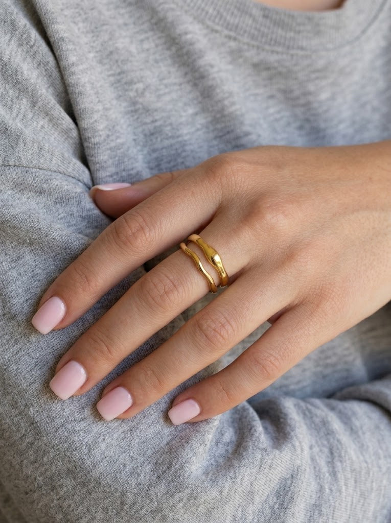 Fern Double Wave Ring