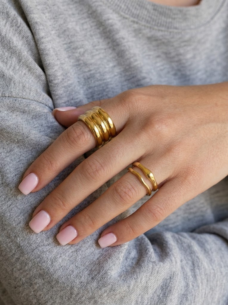 Fern Double Wave Ring