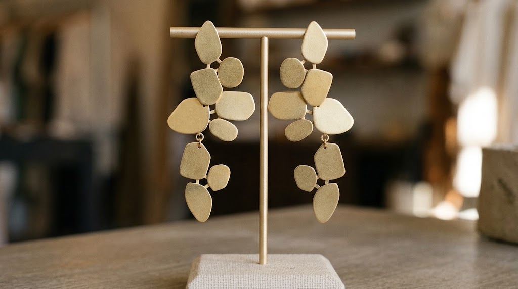 Rose Leaf Chandelier Earrings