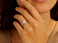 1 Carat Round Lab Grown IGI G/VS1 Diamond Solitaire Ring in 14K White Gold