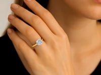2 Carat Round Lab Grown IGI G/VS1 Diamond Solitaire Ring in 14K Yellow Gold