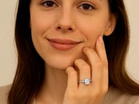 1 1/2 Carat Emerald Lab Grown IGI G/VS1 Diamond Solitaire Ring in 14K White Gold