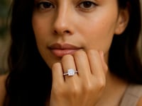 1 1/2 Carat Cushion Lab Grown IGI G/VS1 Diamond Solitaire Ring in 14K White Gold