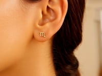 14k Yellow Gold Scorpio Stud Earrings for Women | Yene Store