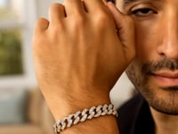 14k Two Tone Gold Curb Chain Bracelet with Diamond bracelet for Women | Yene Store