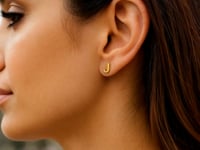 14K Yellow Gold Yours Truly Initial J Stud Earrings for Women | Yene store