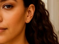 14K Yellow Gold Yours Truly Initial Y Stud Earrings for Women | Yene store